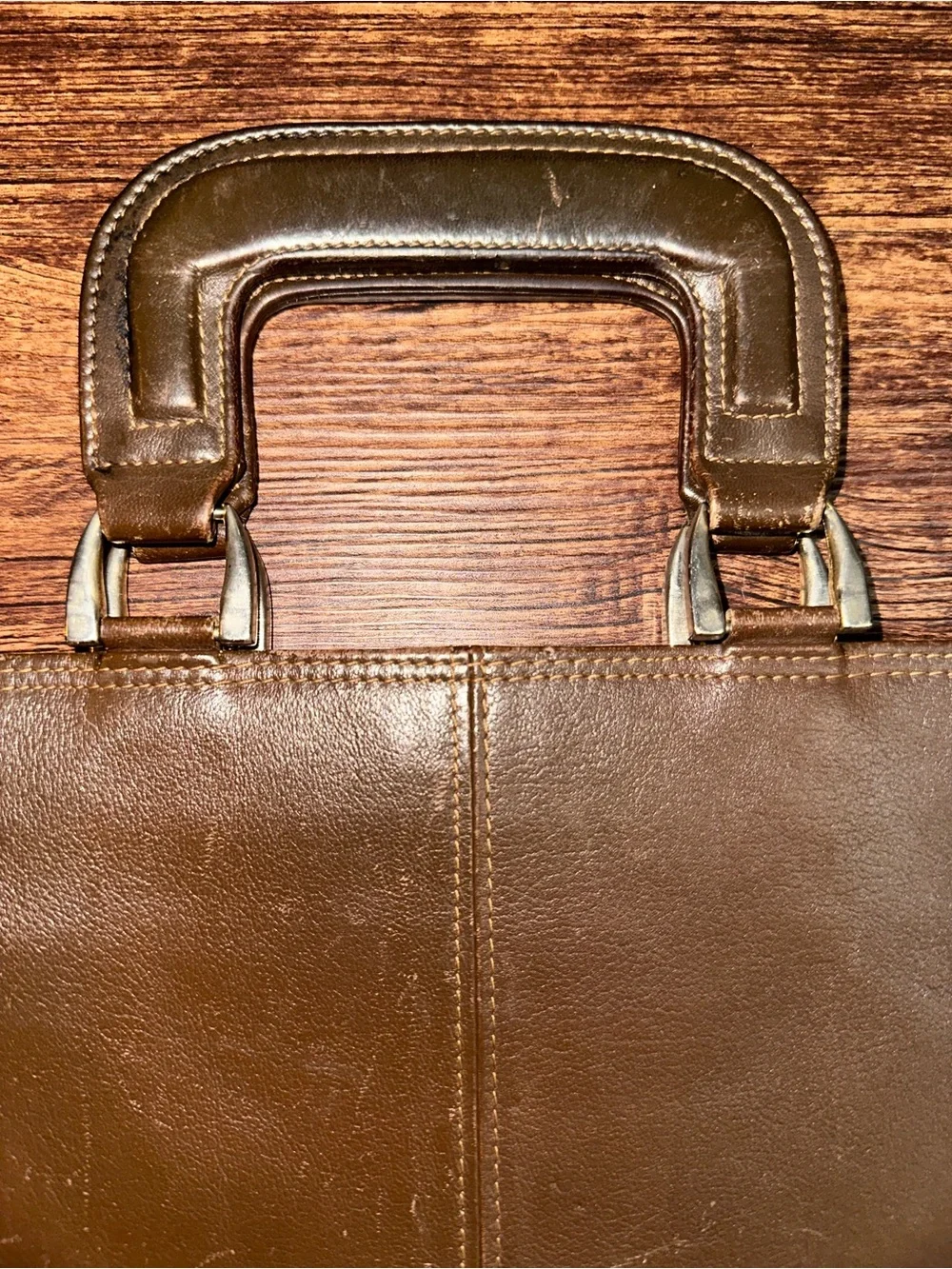 Vintage Brown Leather Portfolio Men's